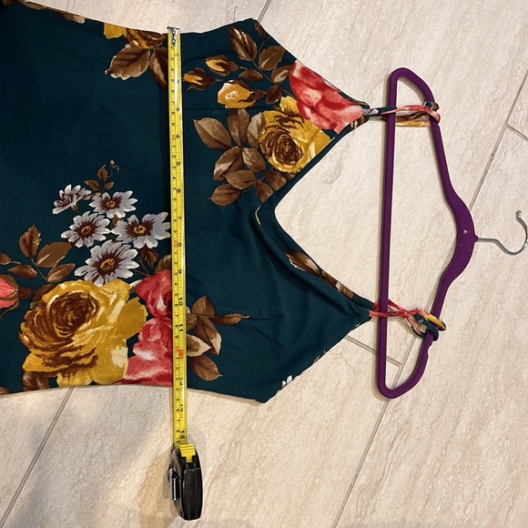 Cleo Floral Mini Dress Green Size Small - Picture 7 of 9